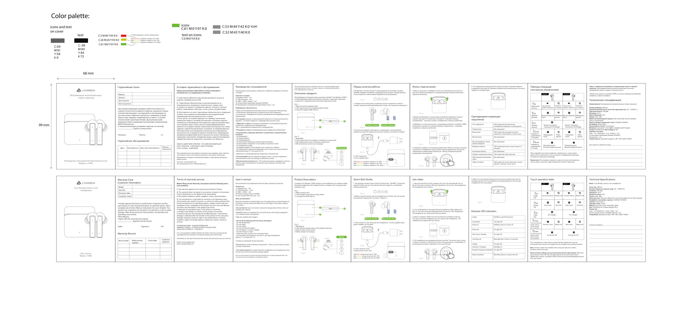 Наушники TWS LYAMBDA LTW15 розовый 2022