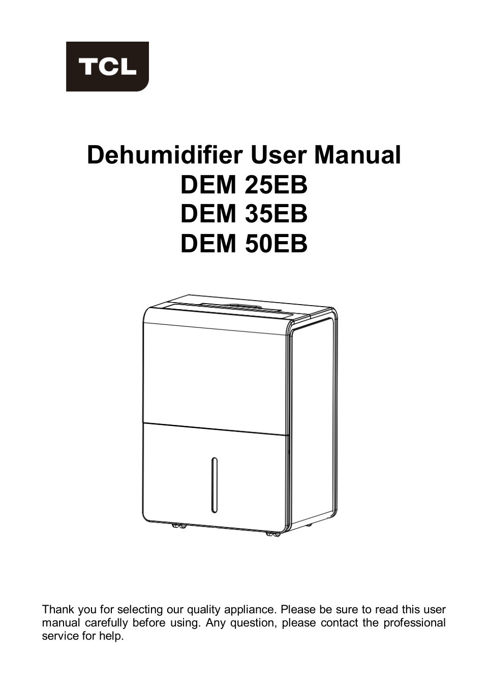 Осушитель воздуха TCL D1 35L
