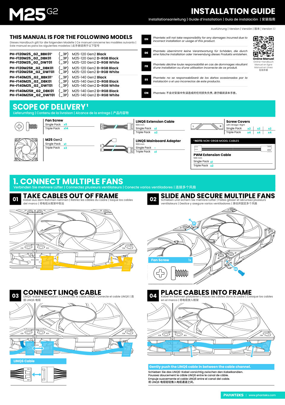 PHANTEKS M25-120 / PHANTEKS M25-140