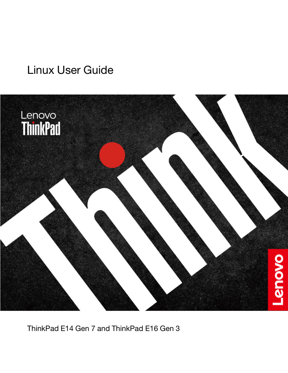 16" Ноутбук Lenovo ThinkPad E16 G3