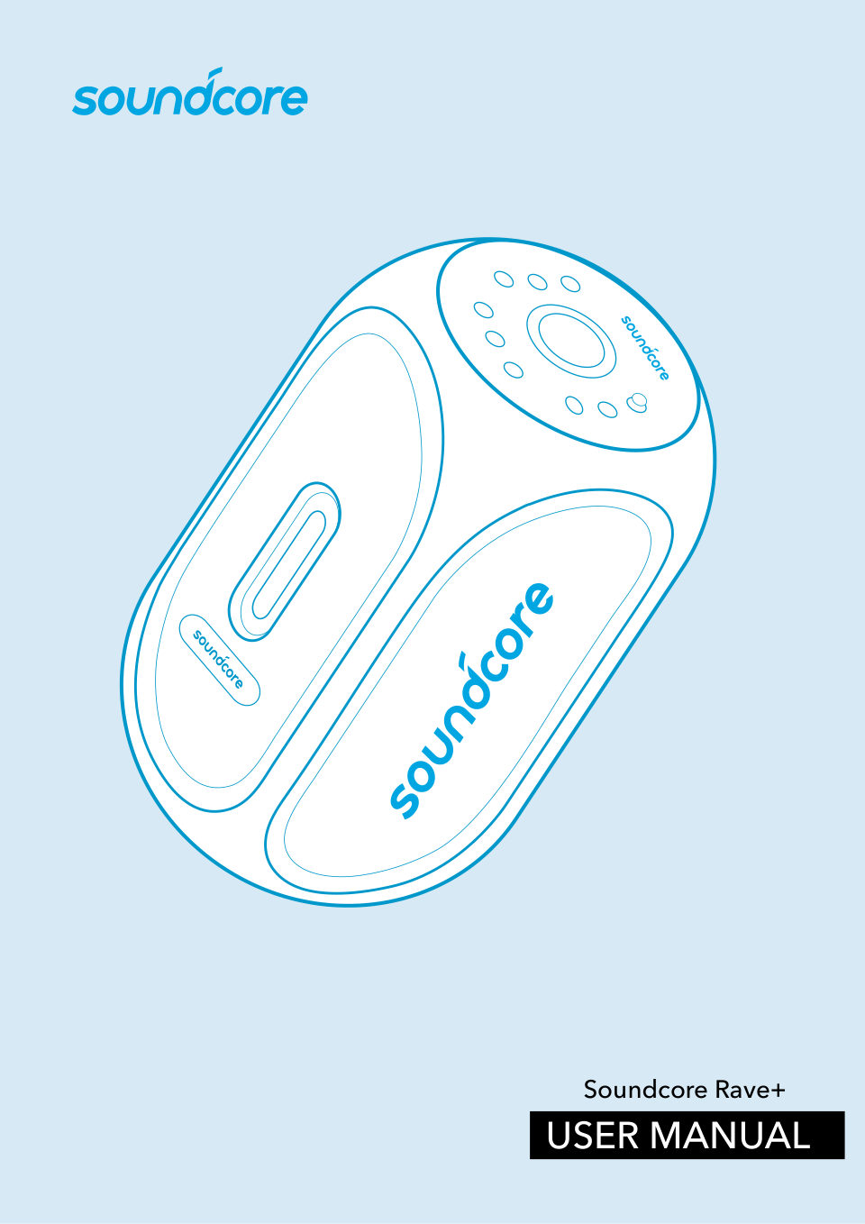 Портативная аудиосистема Anker Soundcore Rave+,
