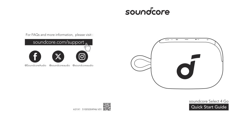 Портативная колонка Anker Soundcore Select 4 Go,