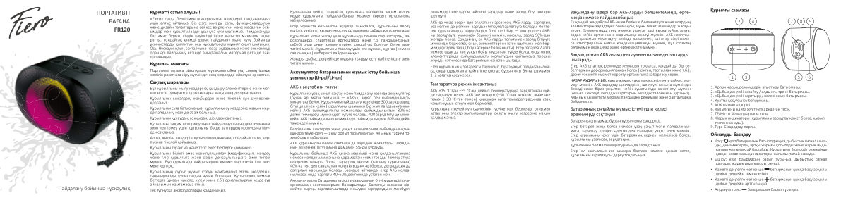 Портативная колонка Fiero Blackline Mini FR120,