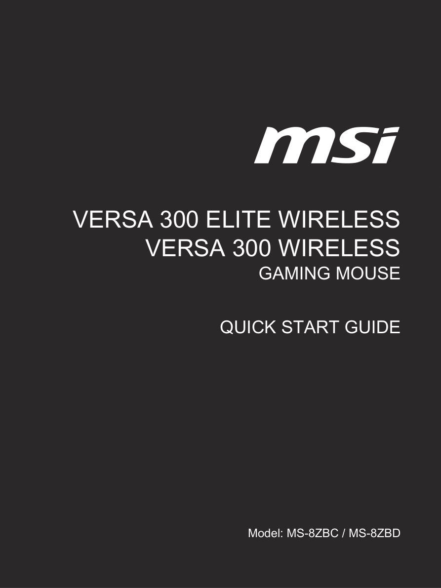 Мышь беспроводная/проводная MSI VERSA 300 Elite Wireless [S12-4301290-CLA]
