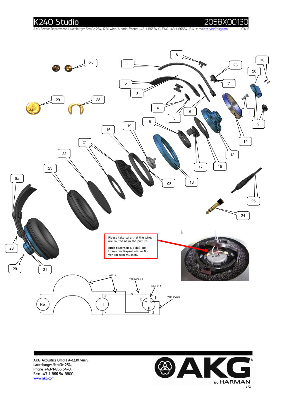 Проводные наушники AKG K240 STUDIO черный 2013