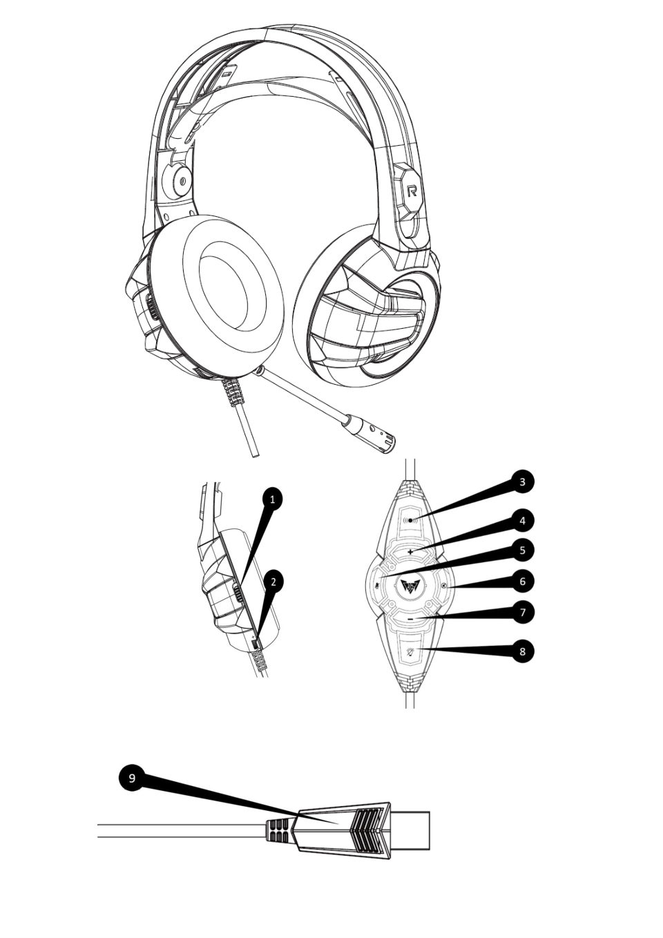Проводные наушники Crown CMGH-3103
