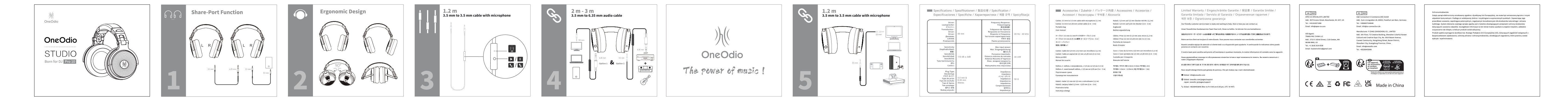 Проводные наушники OneOdio Studio Pro 10 серебристый 2021