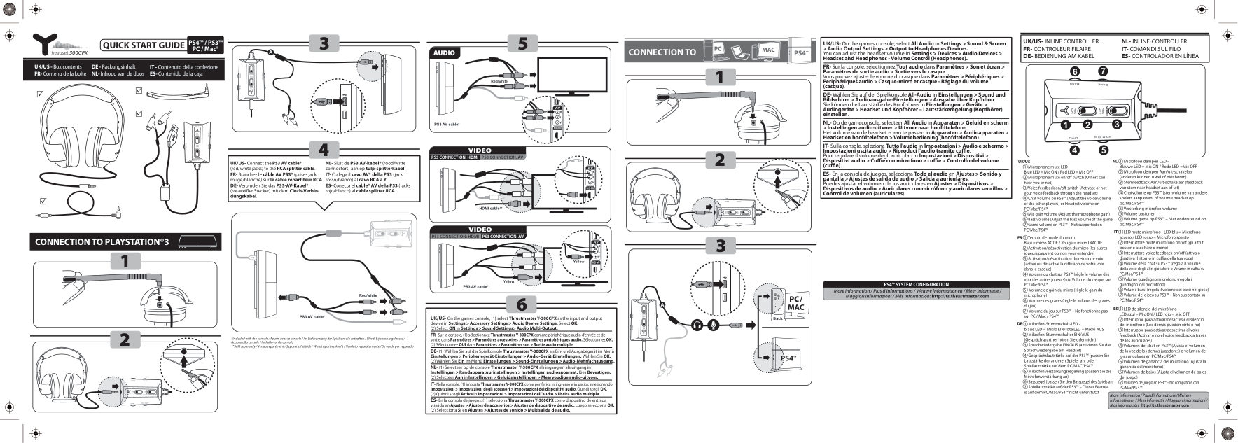 Проводные наушники Thrustmaster Y-300CPX белый 2016