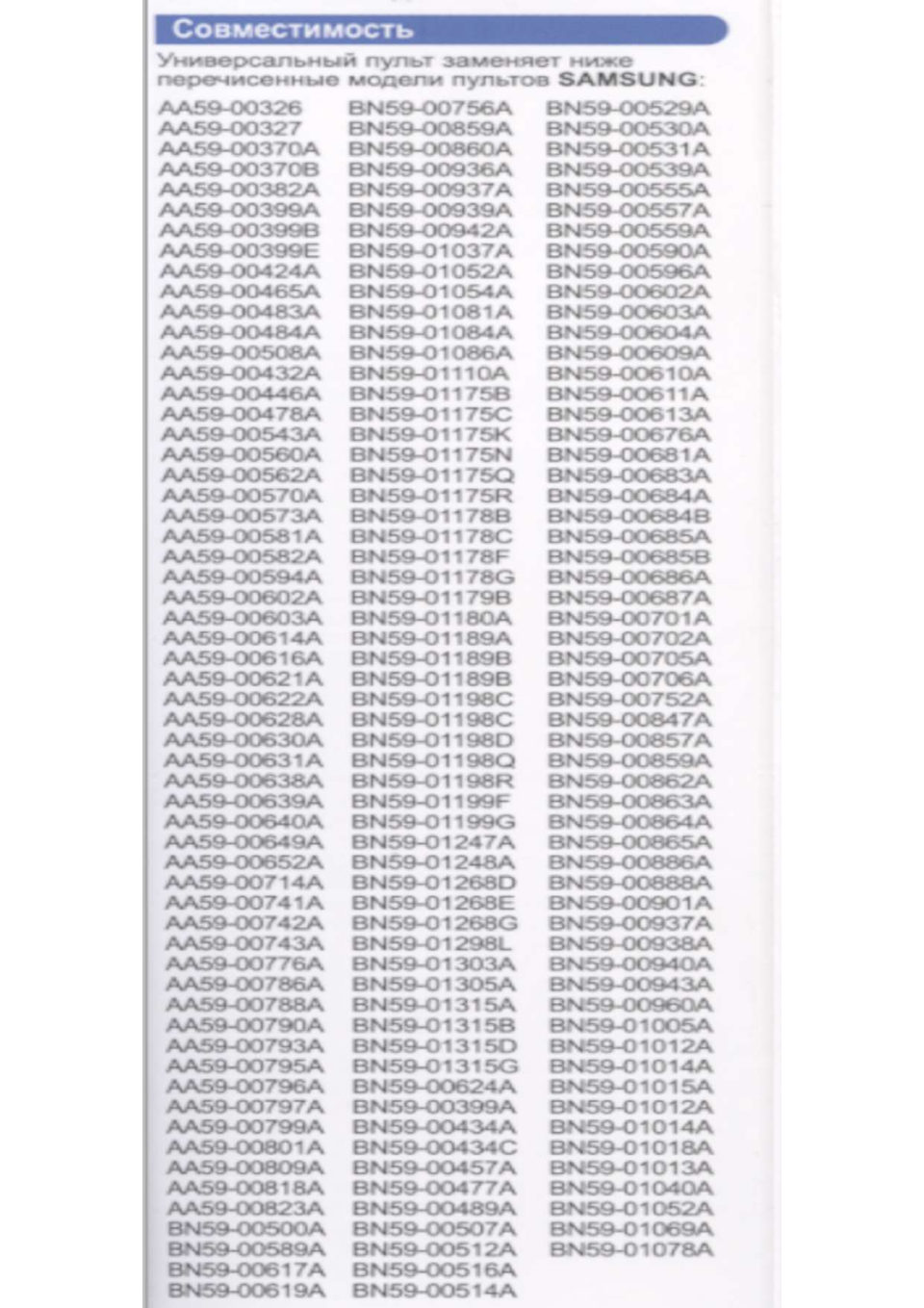 Пульт ДУ Huayu RM-D1078+