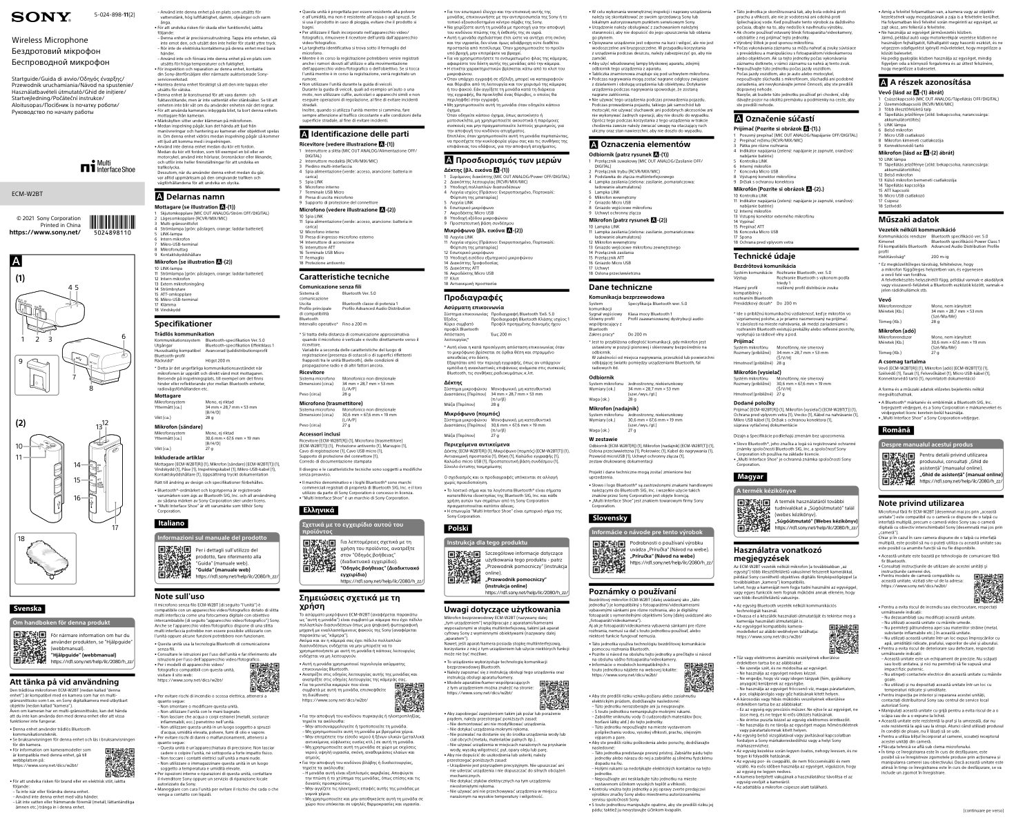 Радиосистема Sony ECM-W2BT