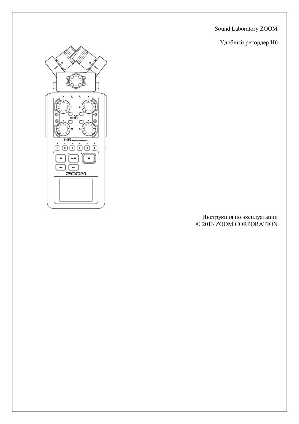 Рекордер Zoom H6