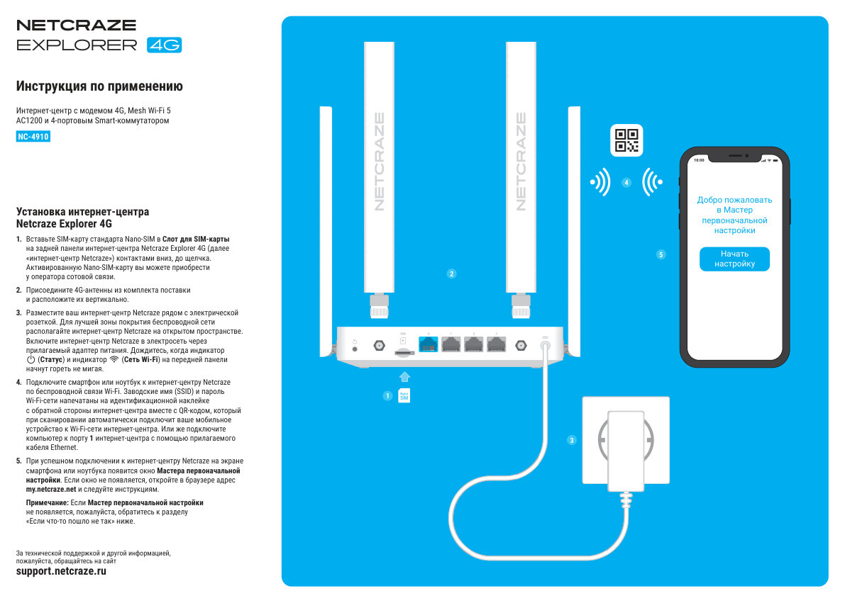 Роутер Netcraze Explorer 4G NC-4910