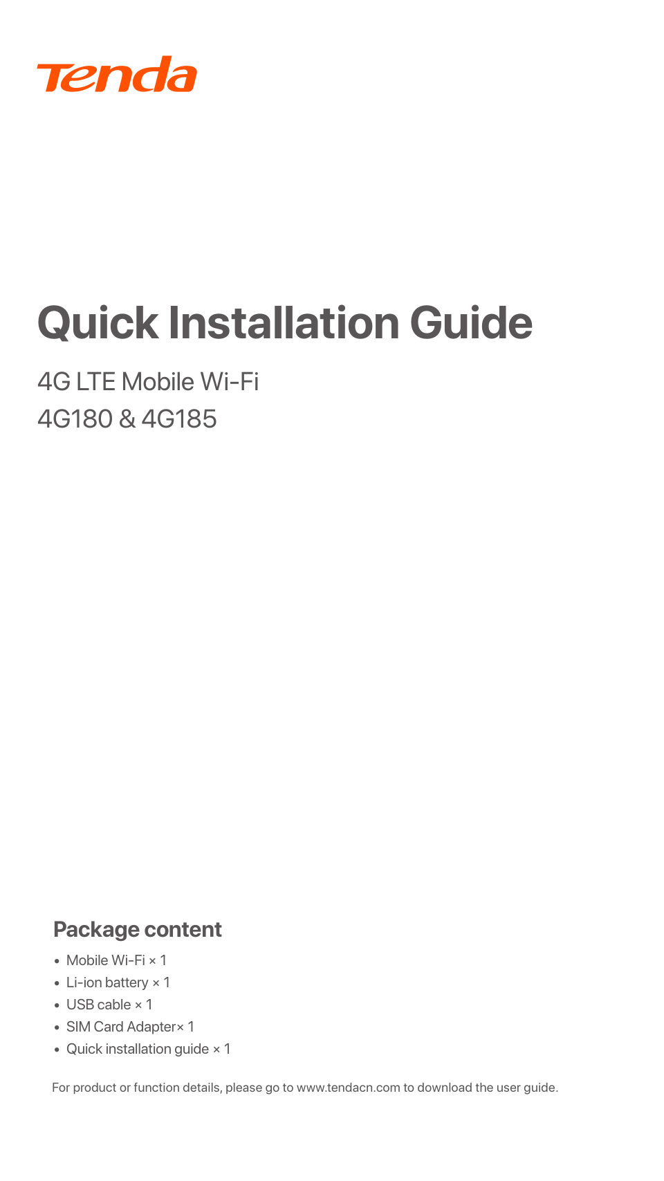 Роутер Tenda 4G185 v3.0