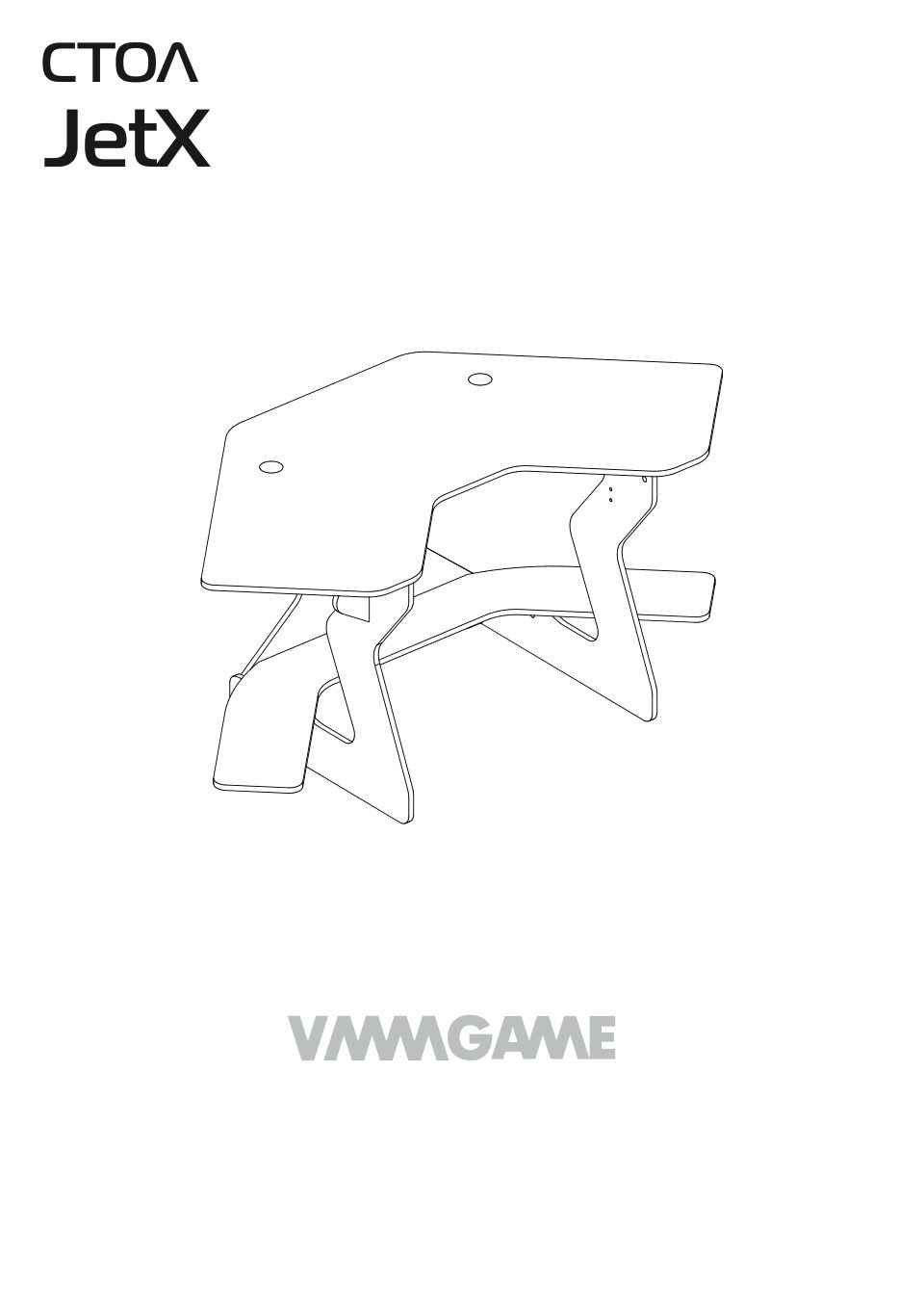 Стол компьютерный VMMGAME JETX LIGHT белый/розовый
