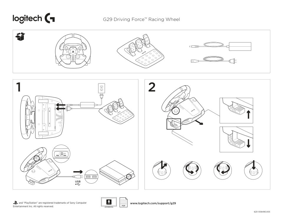 Руль проводной Logitech G29 Driving Force