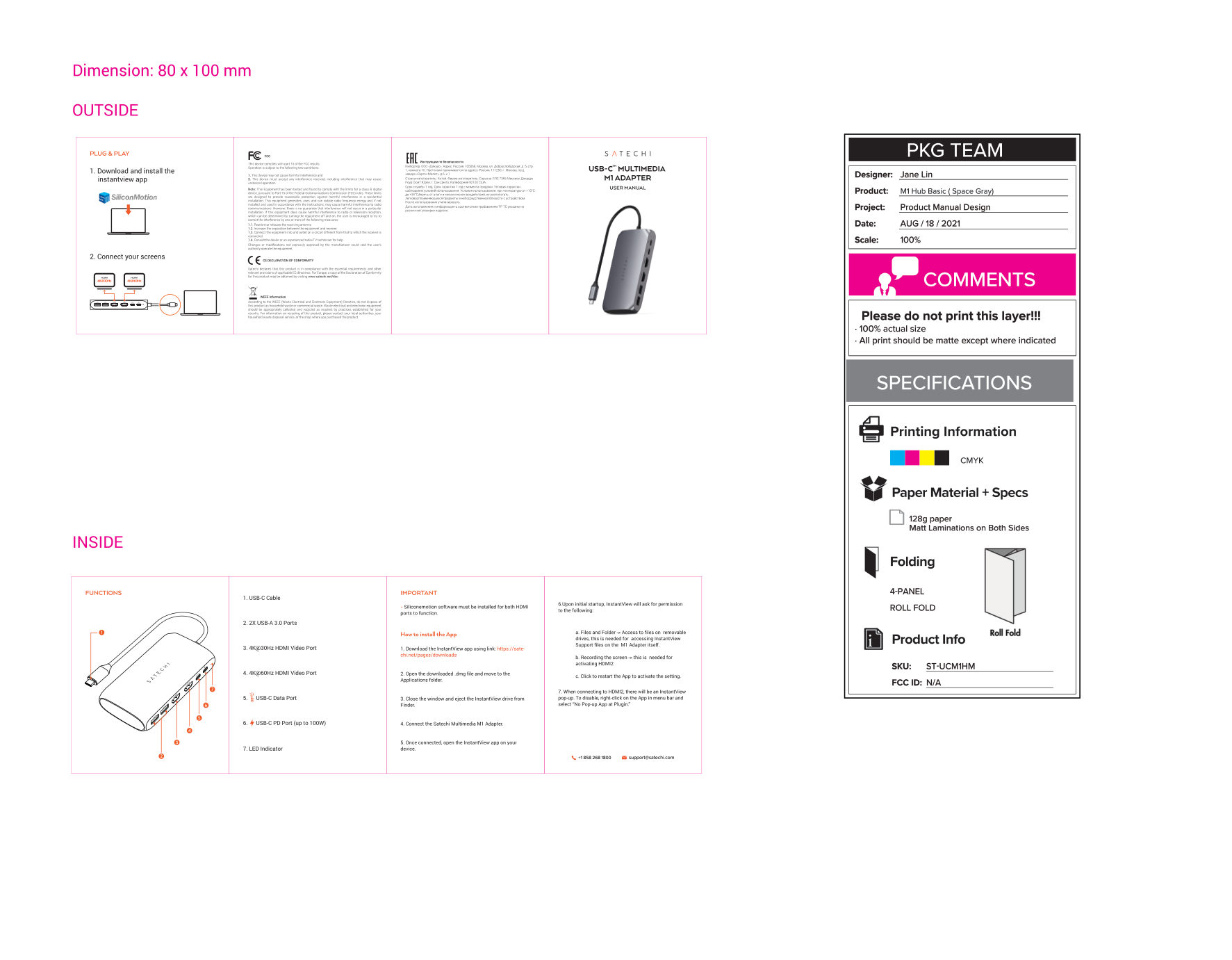 Satechi USB-C Multimedia Adapter M1