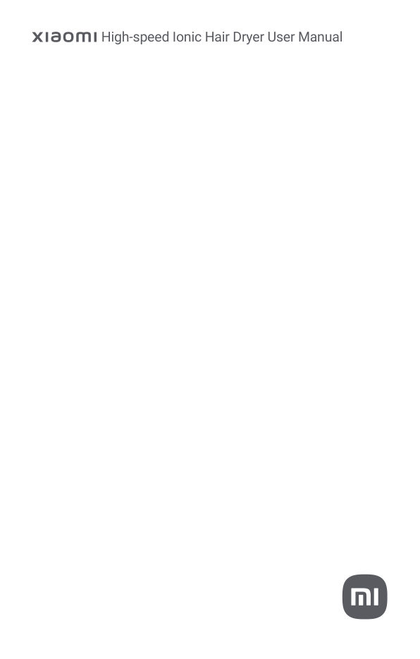 Фен Xiaomi High-speed Ionic Hair Dryer белый/серебристый