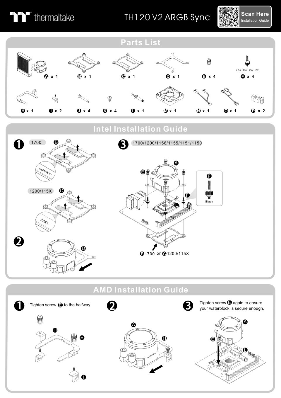 Система охлаждения Thermaltake TH120 V2 ARGB Sync