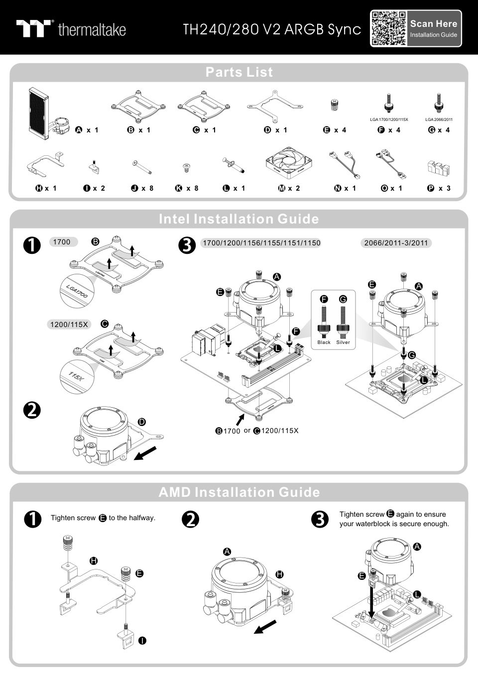 Система охлаждения Thermaltake TH240 V2 ARGB Sync