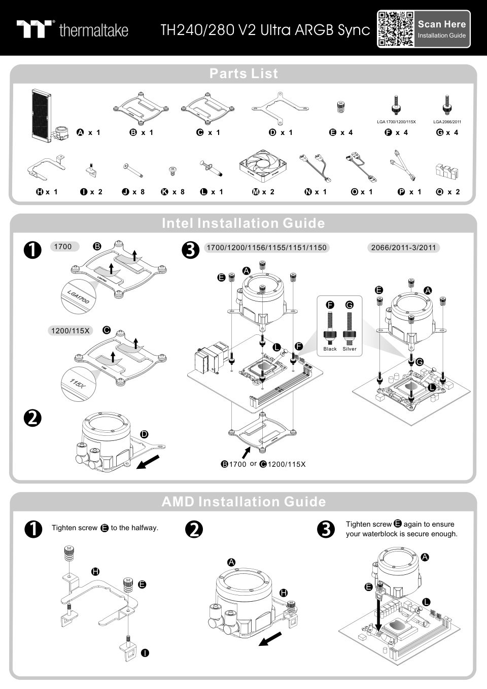 Система охлаждения Thermaltake TH240 V2 Ultra ARGB Sync