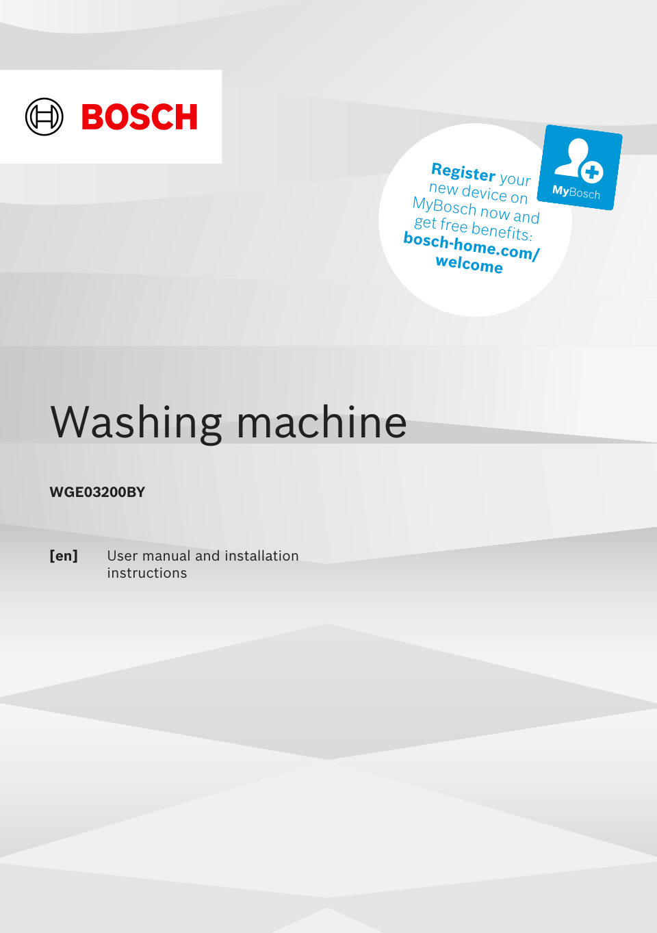 Стиральная машина Bosch WGE03200BY