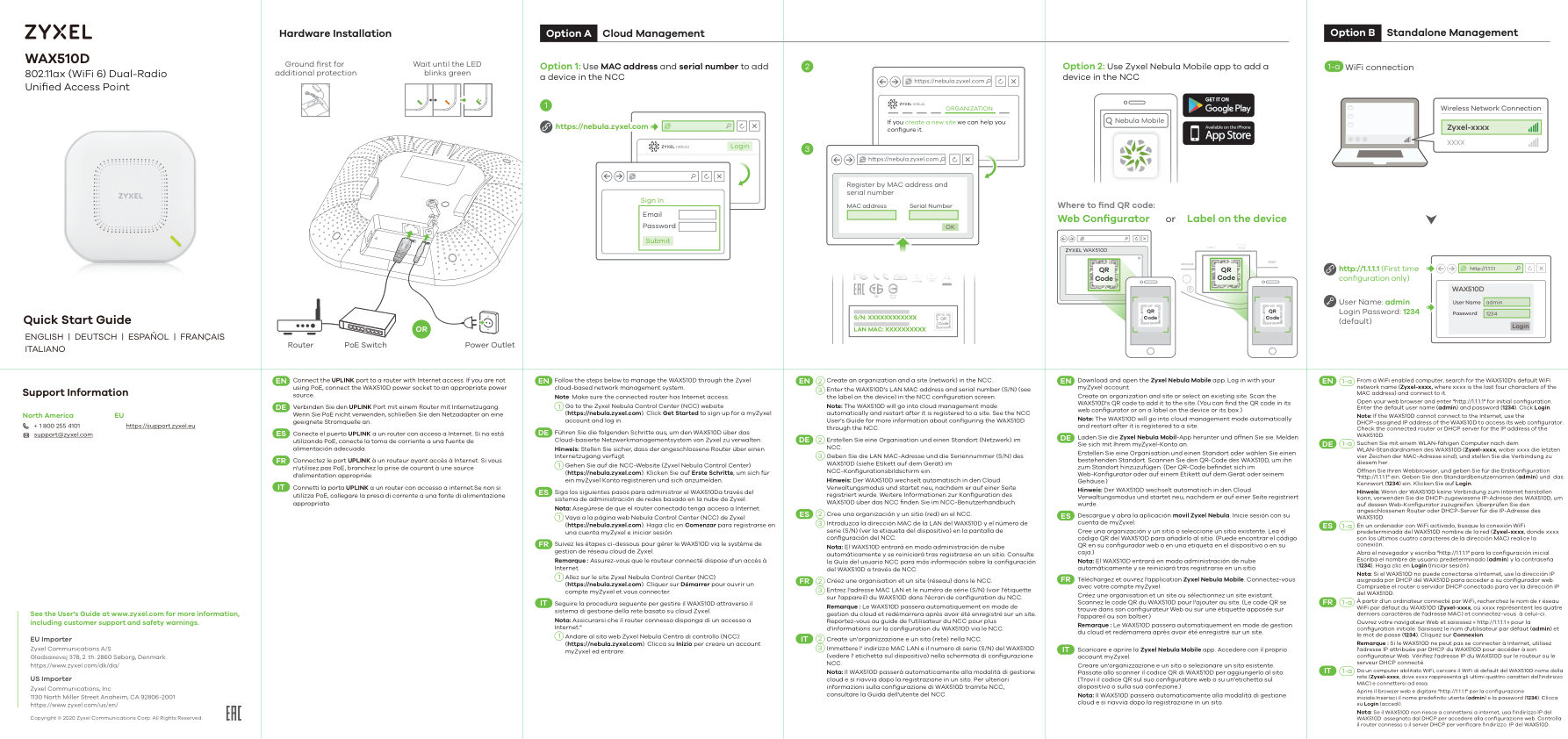 Точка доступа Zyxel NebulaFlex Pro WAX510D