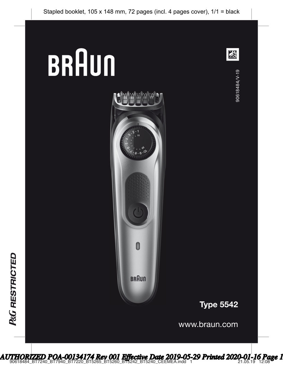 Триммер Braun BT7940TS