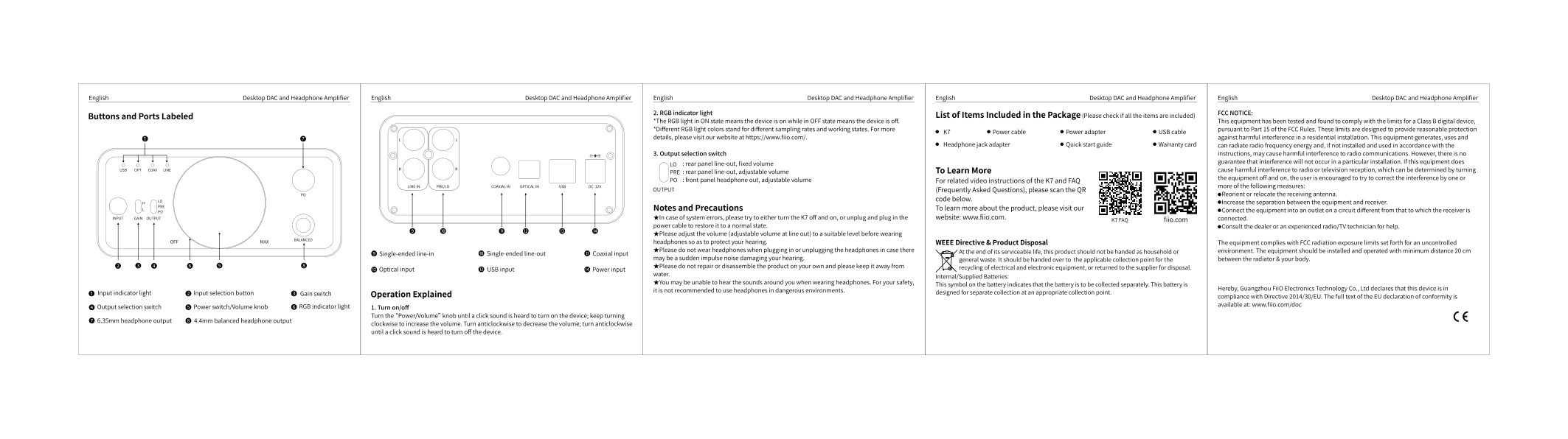 Усилитель FIIO K7