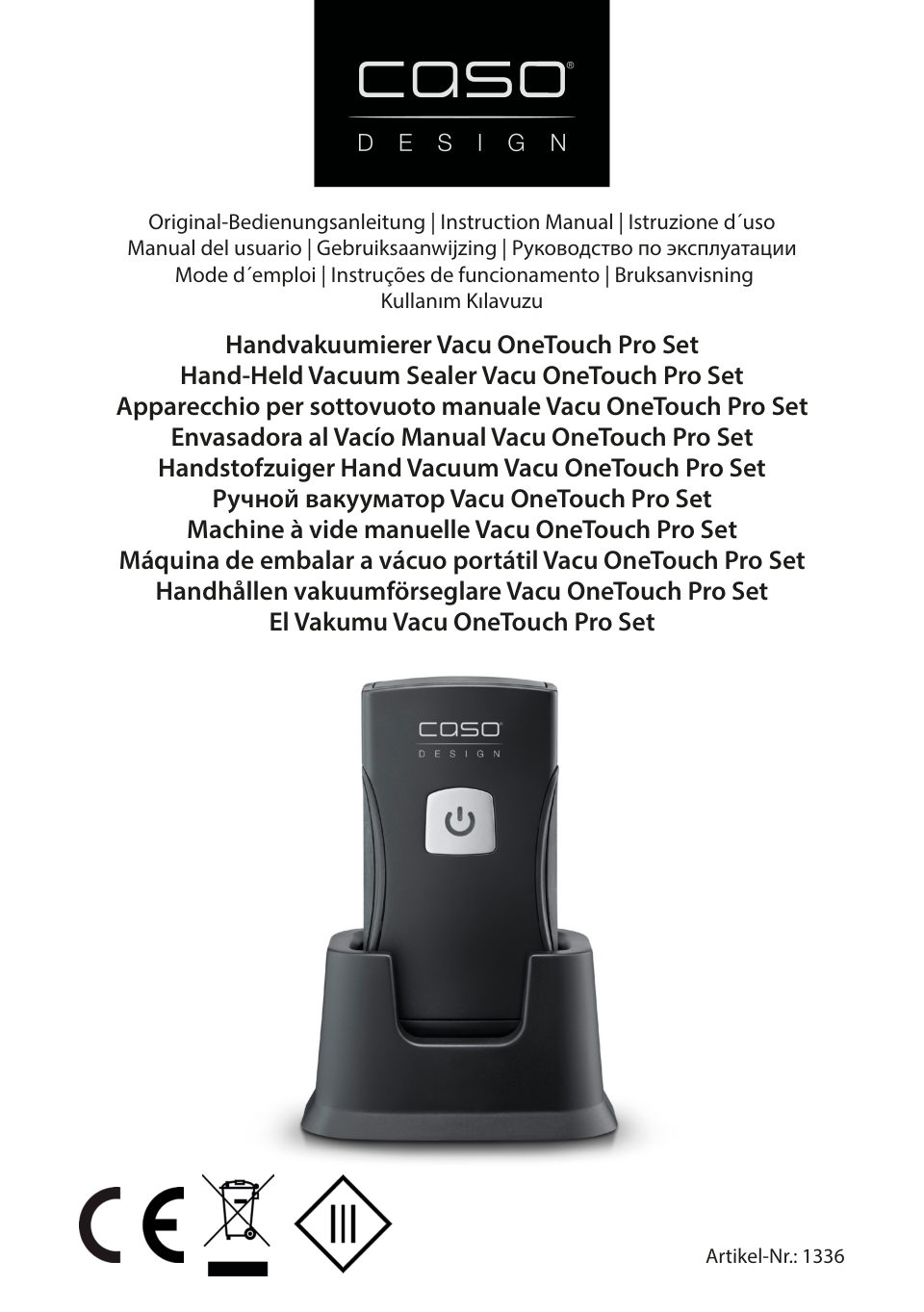 Вакуумный упаковщик CASO Vacu OneTouch Pro Set