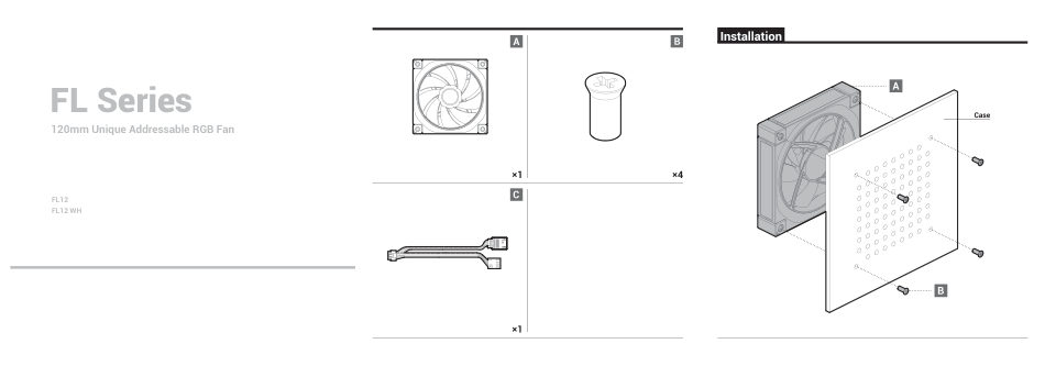 Вентилятор DEEPCOOL 120x120 FL12