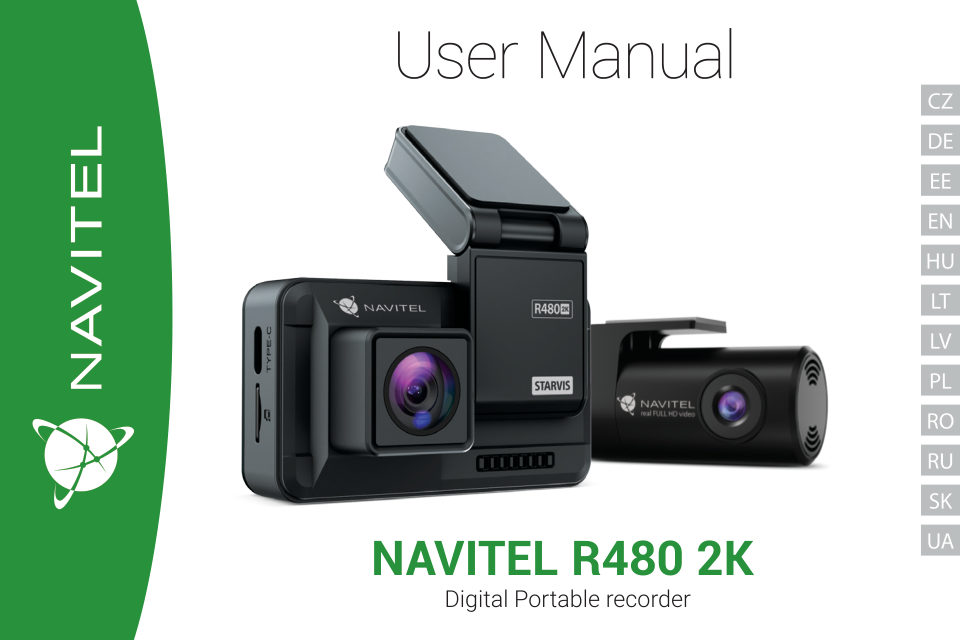 Видеорегистратор NAVITEL R480 2K + камера заднего вида