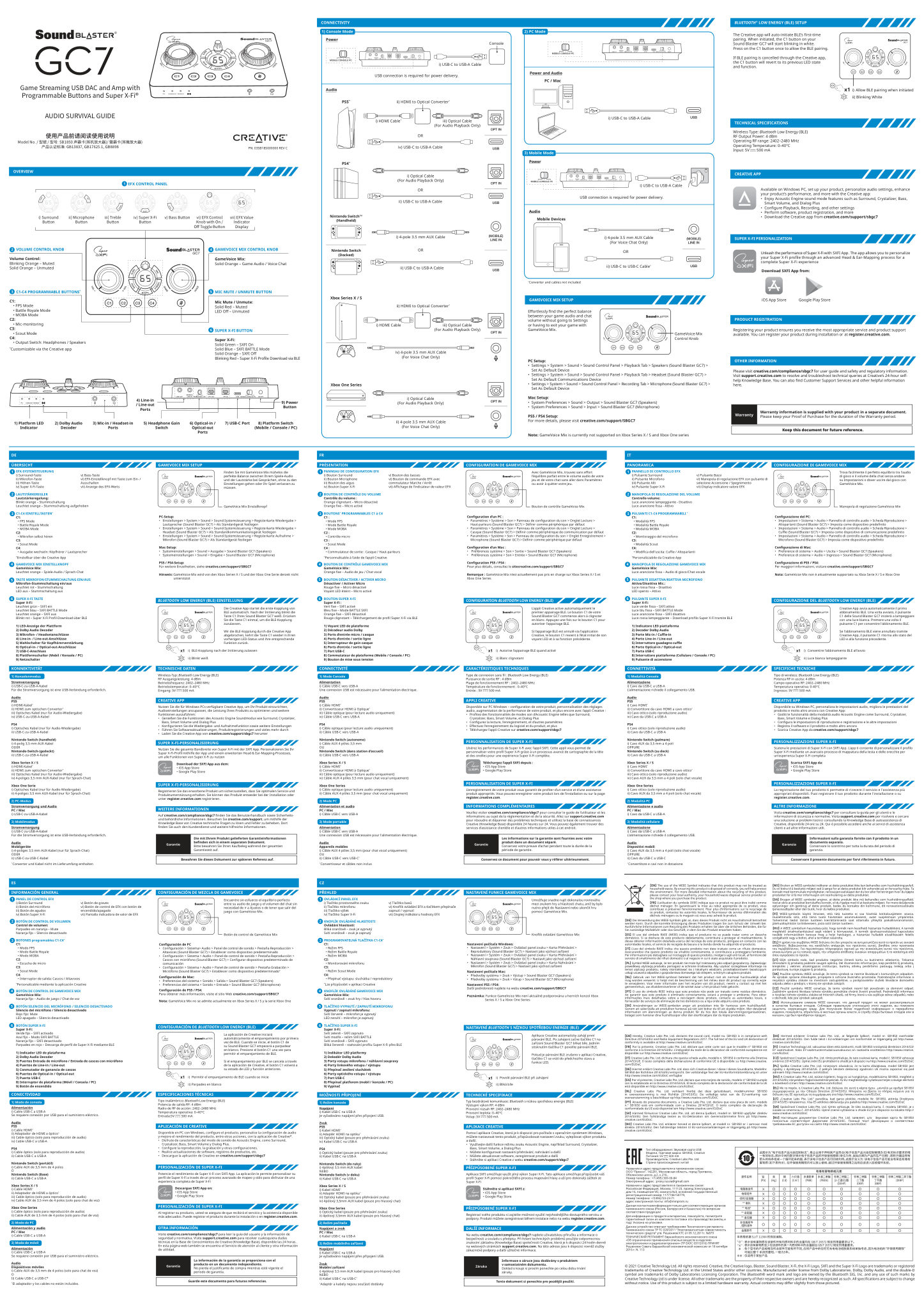 Внешняя звуковая карта Creative Sound Blaster GC7