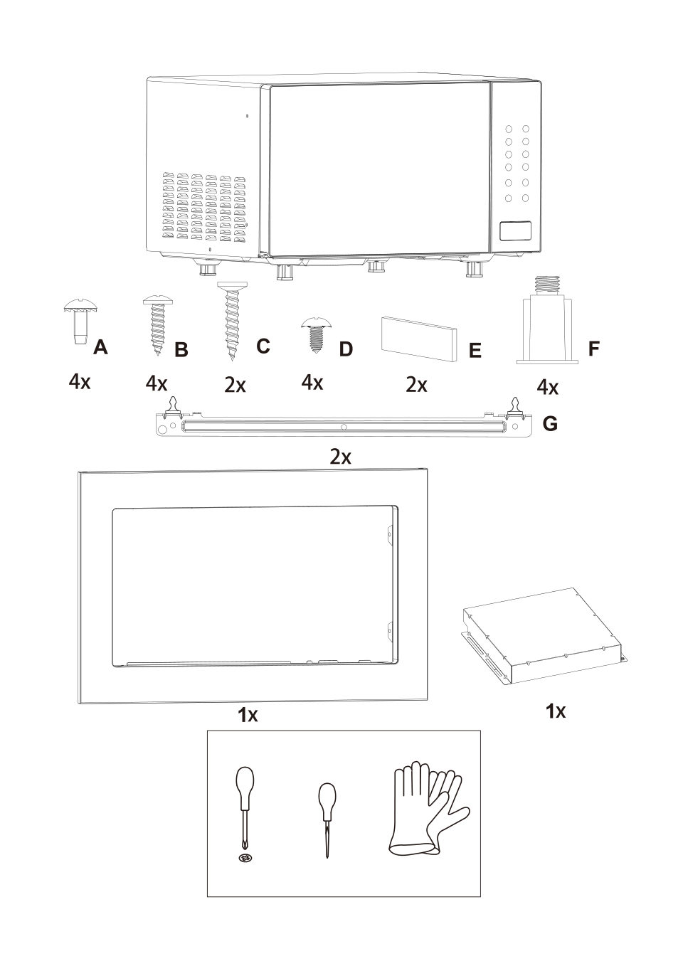 Встраиваемая микроволновая печь Indesit MWI 120 GX
