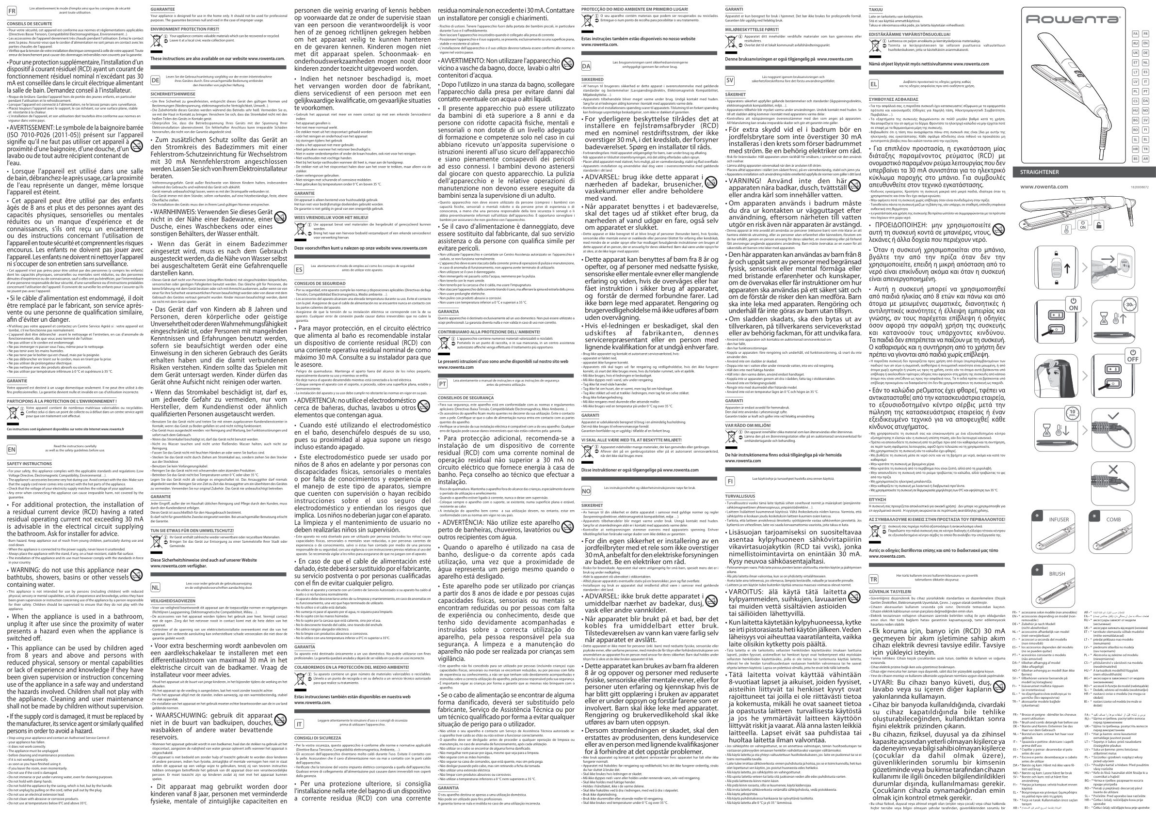 Выпрямитель для волос Rowenta SF4620F0