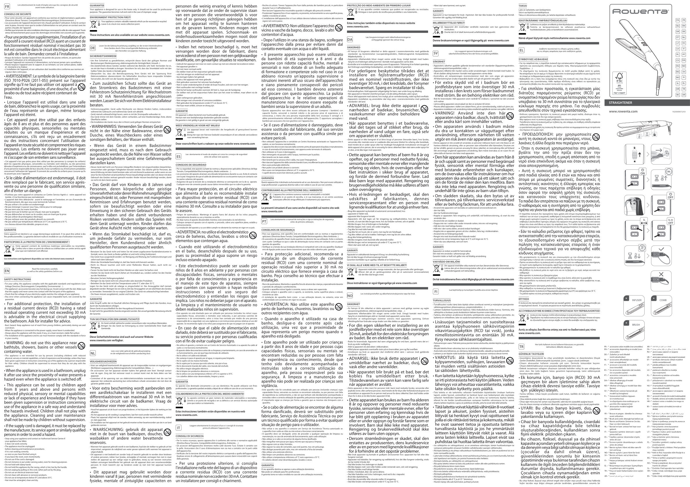 Выпрямитель для волос Rowenta SF466LF0
