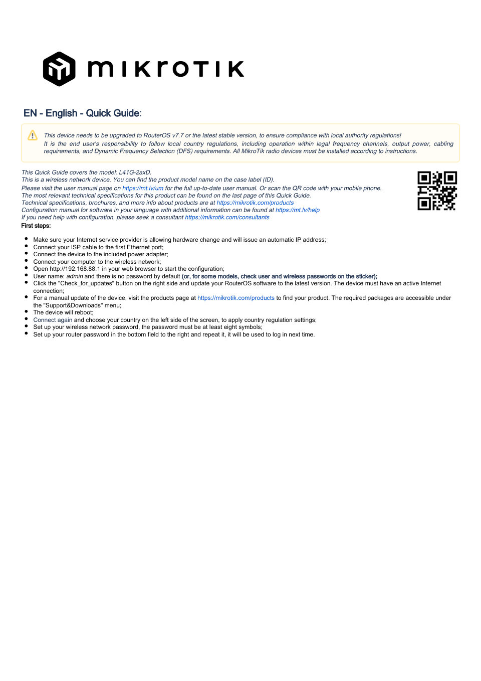 Wi-Fi роутер MikroTik hAP ax lite